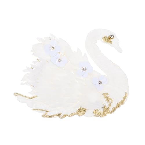 HAWILLOSCH Swan Shape Stickerei Aufnäher Dekorative DIY Applikation für Kleidung Accessoires und Handwerk Langlebig und Einfach für Projekte und von HAWILLOSCH