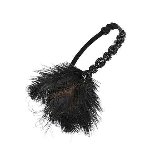HAWILLOSCH Vintage Flapper Haarband für Damen Teiliges Kopfstück mit Pfauenfedern Haaraccessoire für Partys und Auftritte Atmungsaktiv und Leicht Verleiht Jedem Outfit Einen Besonderen HAWILLOSCH Vintage Flapper Haarband für Damen Teiliges Kopfstück mit Pfauenfedern Haaraccessoire für Partys und Auftritte Atmungsaktiv und Leicht Verleiht Jedem Outfit Einen Besonderen von HAWILLOSCH