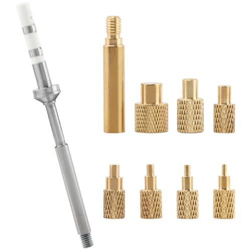 HAYOMAX Lötkolben-Heizset, Werkzeug-Set, M6, M8, Messing, passend für TS100, TS101, 9-teilig von HAYOMAX