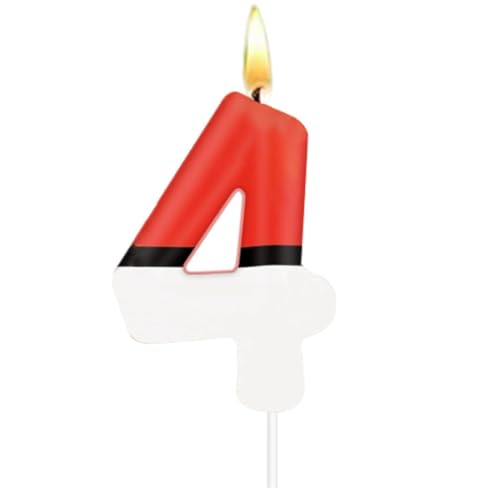 HAZMA 1 Stück Cartoon Kerzen Geburtstag, Anime Nummer 1 Kerzen Für Kuchen, Geburtstag Dekoration, Cartoon Cake Toppers Für Party（Rot Und Weiß, Nummer 1） (4) von HAZMA