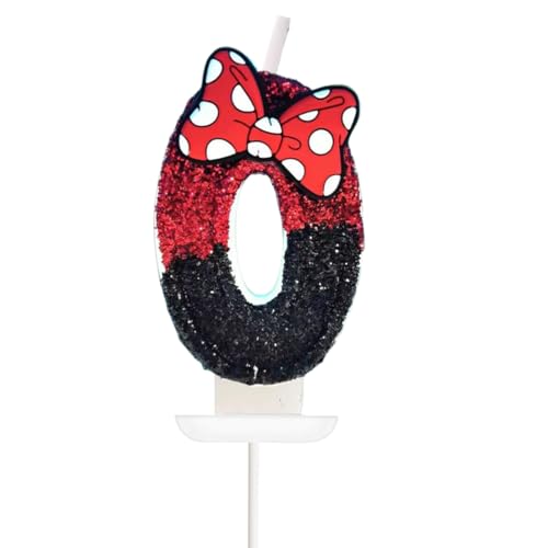 HAZMA 1 Stück Geburtstagskerzen Zahlen 3,Mouse Thema Tortendeko Für Geburtstagskerzen Kinder,3D Schwarz Rot Geburtstag Kerzen, Tortendeko Geburtstag,Geburtstagsdeko(Nummer 3） (0) von HAZMA