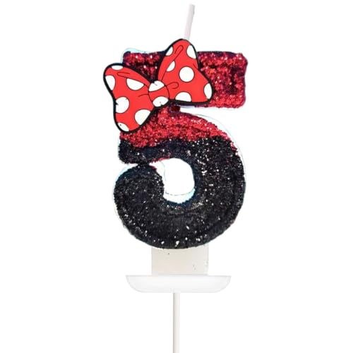 HAZMA 1 Stück Geburtstagskerzen Zahlen 5, Mouse Thema Tortendeko Für Geburtstagskerzen Kinder, 3D Schwarz Rot Geburtstag Kerzen, Tortendeko Geburtstag, Geburtstagskerzen Für Geburtstagsdeko(Nummer 5) HAZMA 1 Stück Geburtstagskerzen Zahlen 5, Mouse Thema Tortendeko Für Geburtstagskerzen Kinder, 3D Schwarz Rot Geburtstag Kerzen, Tortendeko Geburtstag, Geburtstagskerzen Für Geburtstagsdeko(Nummer 5) von HAZMA