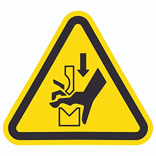 Achtung Quetschgefahr zwischen Werkzeugen einer Presse Symbol Aufkleber Dreieck D75mm Achtung Quetschgefahr zwischen Werkzeugen einer Presse Symbol Aufkleber Dreieck D75mm von HB-Druck