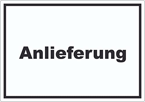 Anlieferung Aufkleber mit Text Annahme waagerecht A2 (420x594mm) von HB-Druck