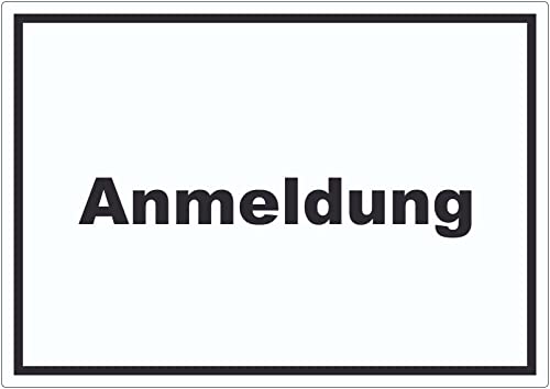 Anmeldung Aufkleber mit Text Aufnahme waagerecht A2 (420x594mm) von HB-Druck