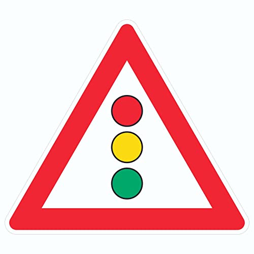 Aufkleber Dreick Achtung Ampel Symbol D200mm von HB-Druck