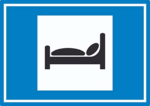 Autobahnhotel Symbol Aufkleber A7 (74x105mm) von HB-Druck