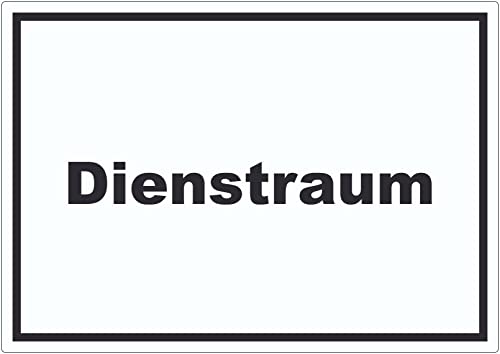 Dienstraum Aufkleber mit Text Büro waagerecht A4 (210x297mm) von HB-Druck