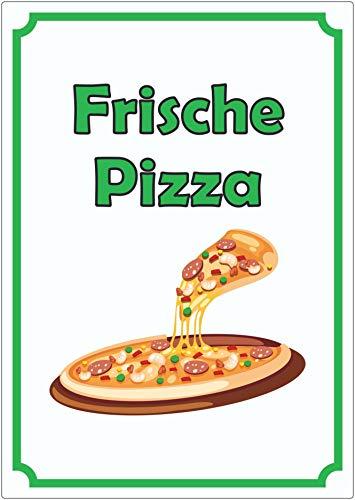Frische Pizza Aufkleber Hochkant A4 (210x297mm) von HB-Druck