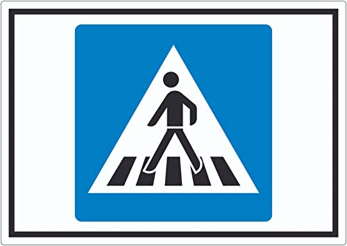 Fußgängerüberweg Symbol Aufkleber A5 (148x210mm) von HB-Druck