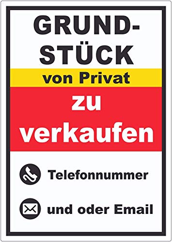 Grundstück zu verkaufen von Privat Hochkant Aufkleber A2 (420x594mm) von HB-Druck