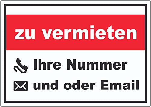 HB-Druck zu vermieten Aufkleber mit Wunschtext A3 (297x420mm) von HB-Druck