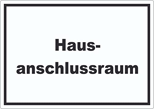 Hausanschlussraum Aufkleber mit Text HAR waagerecht A5 (148x210mm) von HB-Druck
