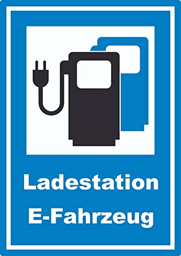 Ladestation Elektrofahrzeuge Aufkleber A2 (420x594mm) von HB-Druck
