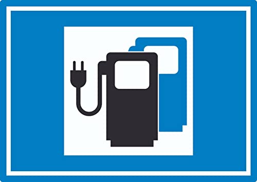 Ladestation Elektrofahrzeuge Symbol Aufkleber A7 (74x105mm) von HB-Druck