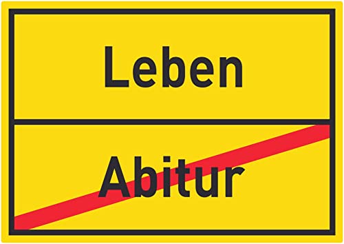 Leben Abitur Aufkleber Ortsaufkleber A2 (420x594mm) von HB-Druck