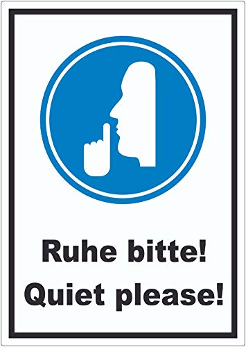 Ruhe bitte Quiet please Aufkleber A7 (74x105mm) von HB-Druck
