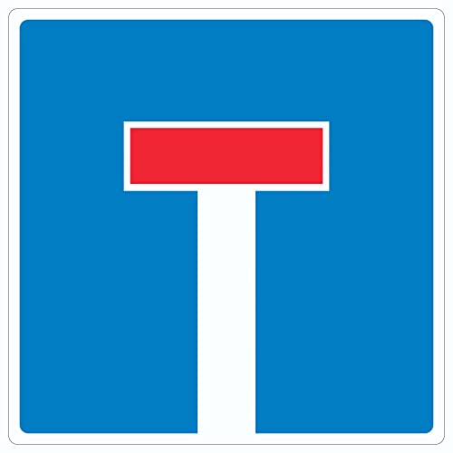 Sackgasse Aufkleber Quadrat 50x50mm von HB-Druck