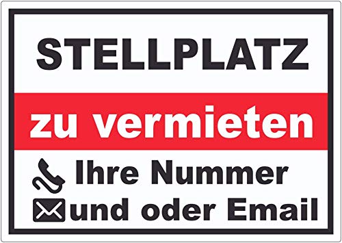 Stellplatz zu vermieten Aufkleber A2 (420x594mm) von HB-Druck