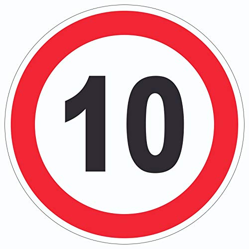 Tempo 10 km/h Geschwindigkeitsbegrenzung Aufkleber Kreis Symbol Ø500mm Tempo 10 km/h Geschwindigkeitsbegrenzung Aufkleber Kreis Symbol Ø500mm von HB-Druck