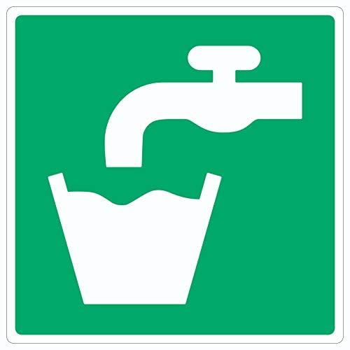 Trinkwasser Symbol Aufkleber Quadrat 75x75mm Trinkwasser Symbol Aufkleber Quadrat 75x75mm von HB-Druck