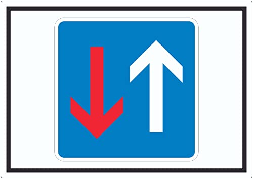 Vorrang vor Gegenverkehr Symbol Aufkleber A2 (420x594mm) von HB-Druck