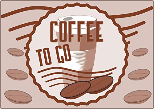 Werbeaufkleber Aufkleber Coffee to go A3 (297x420mm) von HB-Druck
