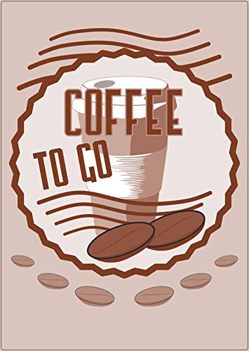 Werbeaufkleber Aufkleber Coffee to go Hochkant A7 (74x105mm) von HB-Druck
