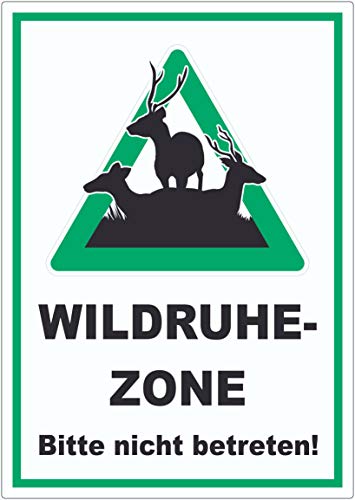 Wildruhezone Hirsche Aufkleber A3 (297x420mm) von HB-Druck