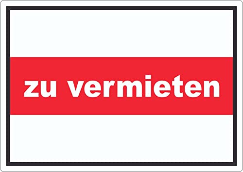 zu vermieten Aufkleber mit Text Werbeaufkleber A3 (297x420mm) von HB-Druck