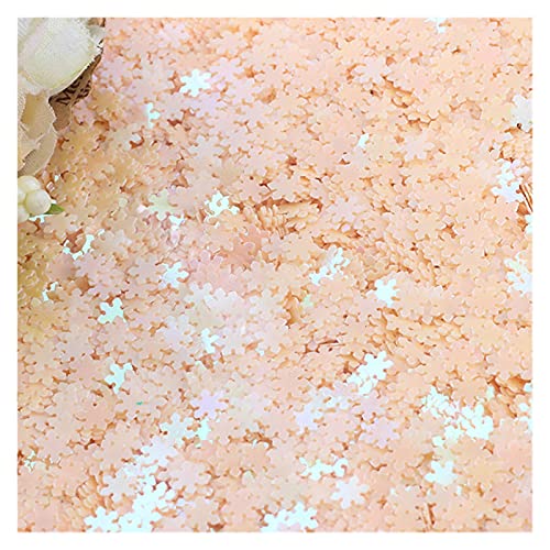 Craft Embellishments Pailletten, 10 g ultradünne Pailletten, 5 mm, weihnachtliche Schneeflockenform, lose Pailletten(As Picture) von HBALDTEDC
