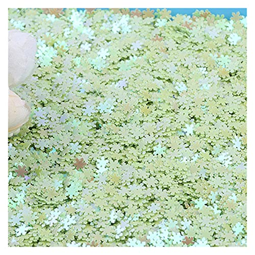 Craft Embellishments Pailletten, 10 g ultradünne Pailletten, 5 mm, weihnachtliche Schneeflockenform, lose Pailletten(Fruit Green) von HBALDTEDC
