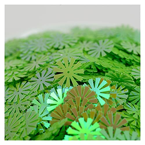 Craft Embellishments Pailletten, 10 gr/los 15mm Sunflower PVC Paillette Lose Pailletten(Fruit Green) von HBALDTEDC