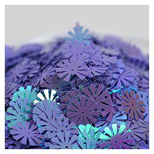 Craft Embellishments Pailletten, 10 gr/los 15mm Sunflower PVC Paillette Lose Pailletten(Purple) von HBALDTEDC