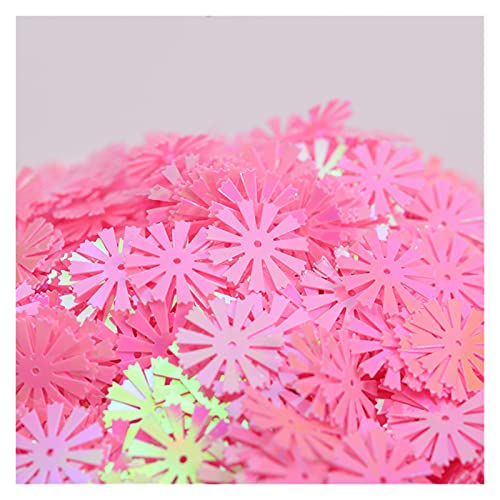 Craft Embellishments Pailletten, 10 gr/los 15mm Sunflower PVC Paillette Lose Pailletten(Roze) von HBALDTEDC