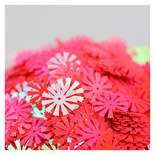 Craft Embellishments Pailletten, 10 gr/los 15mm Sunflower PVC Paillette Lose Pailletten(Watermelon Red) von HBALDTEDC