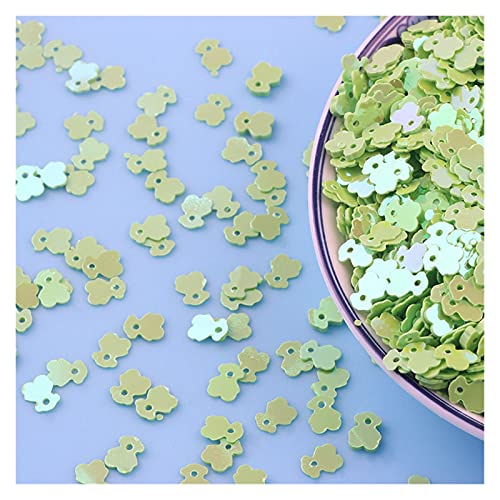 Craft Embellishments Pailletten, 10 gr/los 5 * 6mm Bär Form PVC lose Pailletten Handwerk Glitter Pailletten(Fruit Green) von HBALDTEDC