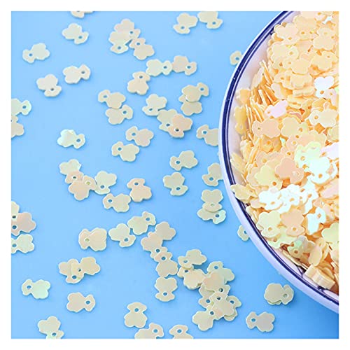 Craft Embellishments Pailletten, 10 gr/los 5 * 6mm Bär Form PVC lose Pailletten Handwerk Glitter Pailletten(Yellow) von HBALDTEDC