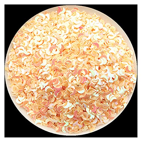 Craft Embellishments Pailletten, 10 gr/los Größe 3mm Mini Mond Pailletten PVC Lose Pailletten Lentejuelas(Ab Flesh) von HBALDTEDC