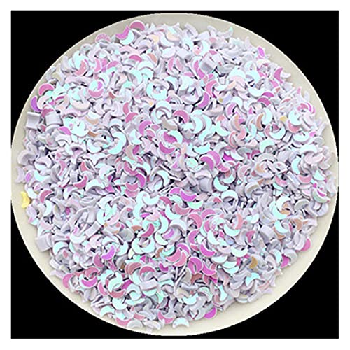 Craft Embellishments Pailletten, 10 gr/los Größe 3mm Mini Mond Pailletten PVC Lose Pailletten Lentejuelas(Ab White) von HBALDTEDC