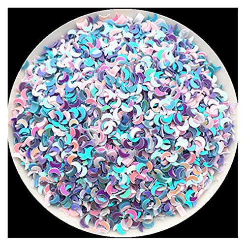Craft Embellishments Pailletten, 10 gr/los Größe 3mm Mini Mond Pailletten PVC Lose Pailletten Lentejuelas(Mix Lanfen4se) von HBALDTEDC