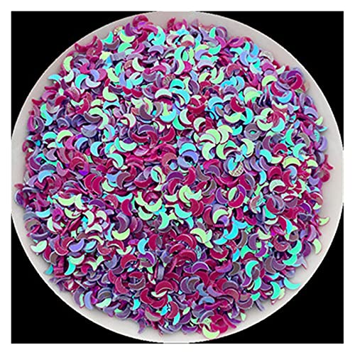 Craft Embellishments Pailletten, 10 gr/los Größe 3mm Mini Mond Pailletten PVC Lose Pailletten Lentejuelas(Mix Purplerose) von HBALDTEDC