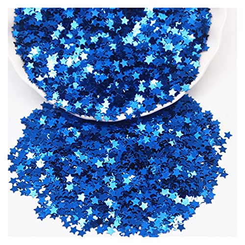 Craft Embellishments Pailletten, 10g 3mm 4mm Pailletten Pvc Fünfzackigen Stern Lose(Blue,4mm 10g) von HBALDTEDC
