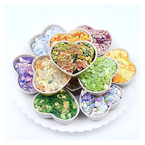 Craft Embellishments Pailletten, 20 g 7 mm Muschel-Pailletten, PVC, lose Pailletten, Glitzer-Pailletten(2) von HBALDTEDC