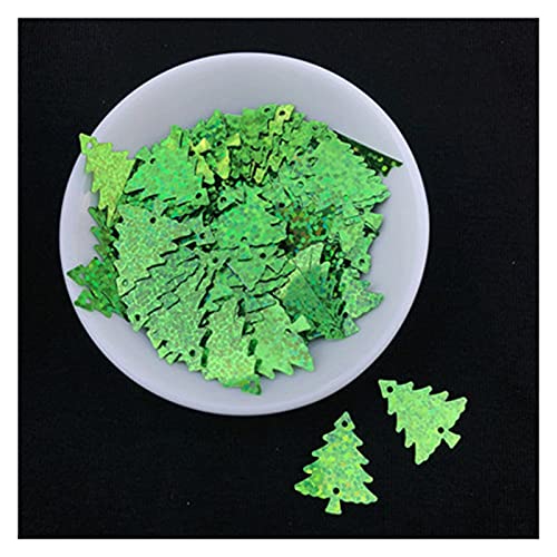 Craft Embellishments Pailletten, 200 stücke Weihnachten Baum Pailletten 18 * 21mm PVC Lose Pailletten Paillette(Laser Light Green) von HBALDTEDC