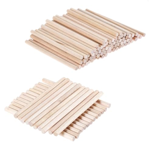 HBALDTEDC Balsa Holz Sticks， Zählstäbe aus Holz, 200 Stück, Mehrfarbig, 68 mm x 4 mm, Holzstäbe for Basteln, for Kunst und Mathematik(Wood) von HBALDTEDC