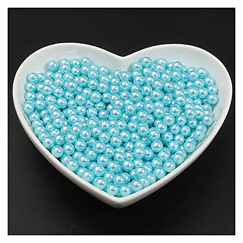HBALDTEDC Faux Pearls Perlen, 4 mm Acryl ABS Imitation Perle ohne Loch Runde Perlen Multicolor Packung mit 500(1) von HBALDTEDC
