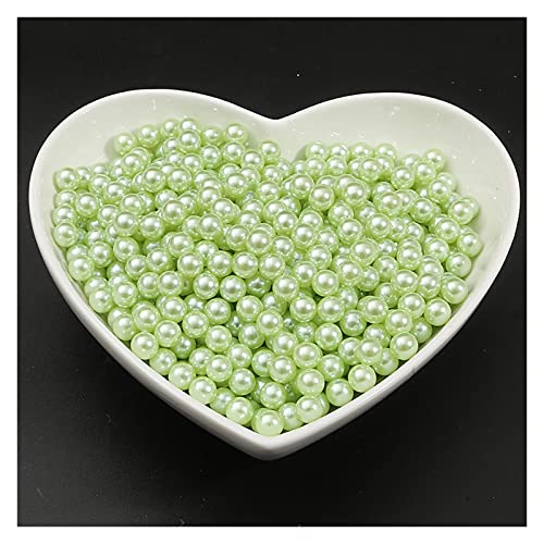 HBALDTEDC Faux Pearls Perlen, 4 mm Acryl ABS Imitation Perle ohne Loch Runde Perlen Multicolor Packung mit 500(2) von HBALDTEDC