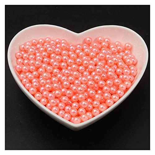 HBALDTEDC Faux Pearls Perlen, 4 mm Acryl ABS Imitation Perle ohne Loch Runde Perlen Multicolor Packung mit 500(3) von HBALDTEDC