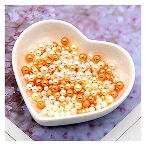 HBALDTEDC Faux Pearls Perlen, Acryl-Imitation, Flache Rückseite, Perlen ohne Löcher, Mehrfarbig, 2–5 mm, for Schmuckherstellung, DIY-Bastelarbeiten, 10 g(2) von HBALDTEDC